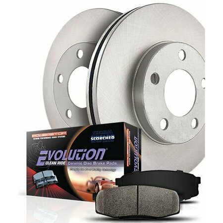 POWERSTOP BRAKE KIT UPGRADE Ceramic Scorched Brake Pads 1189 Inch OE Replacement Rotor With Rotor Brake Pa KOE3118